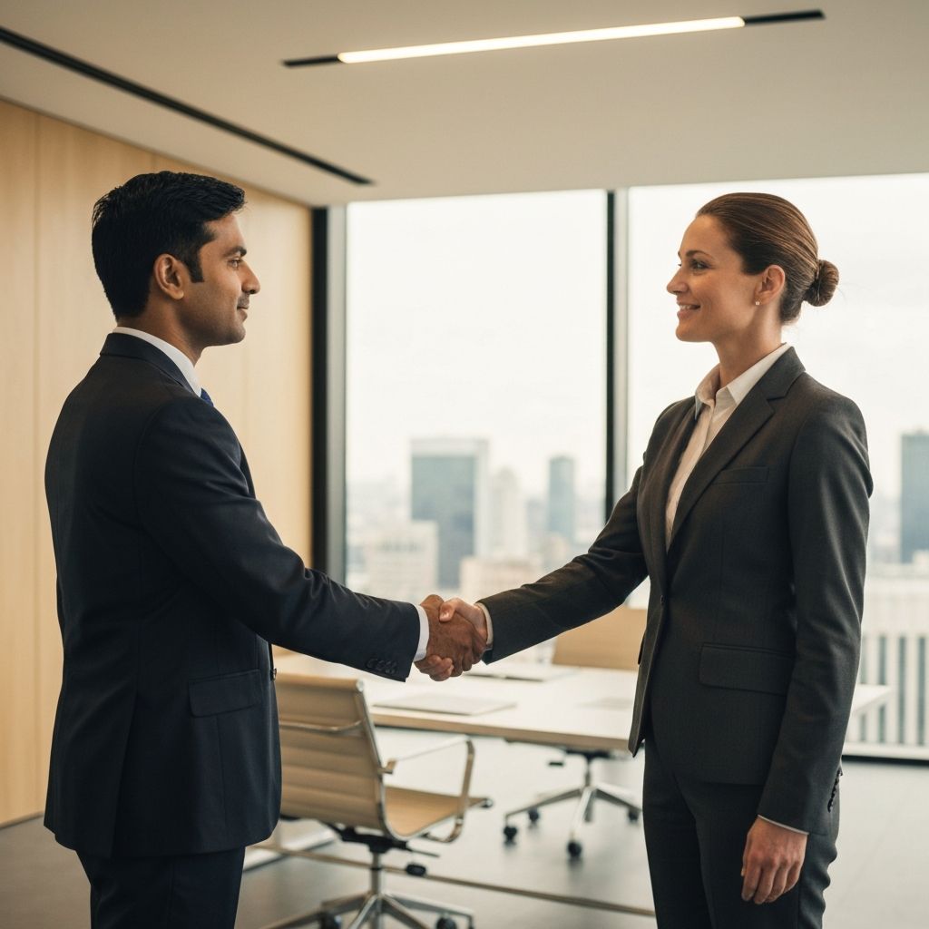 Professionelle Geschäftspartnerschaft