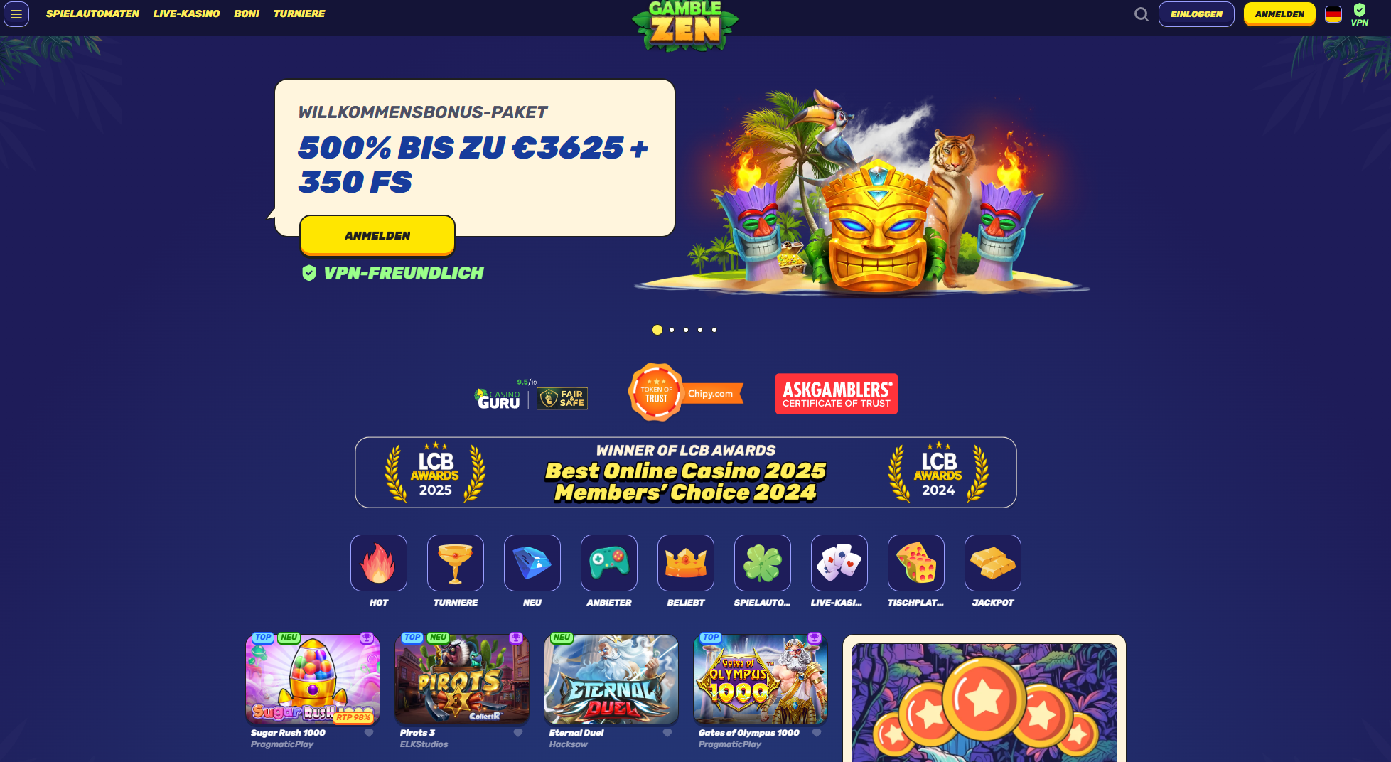 Gamblezen neue Online Casino