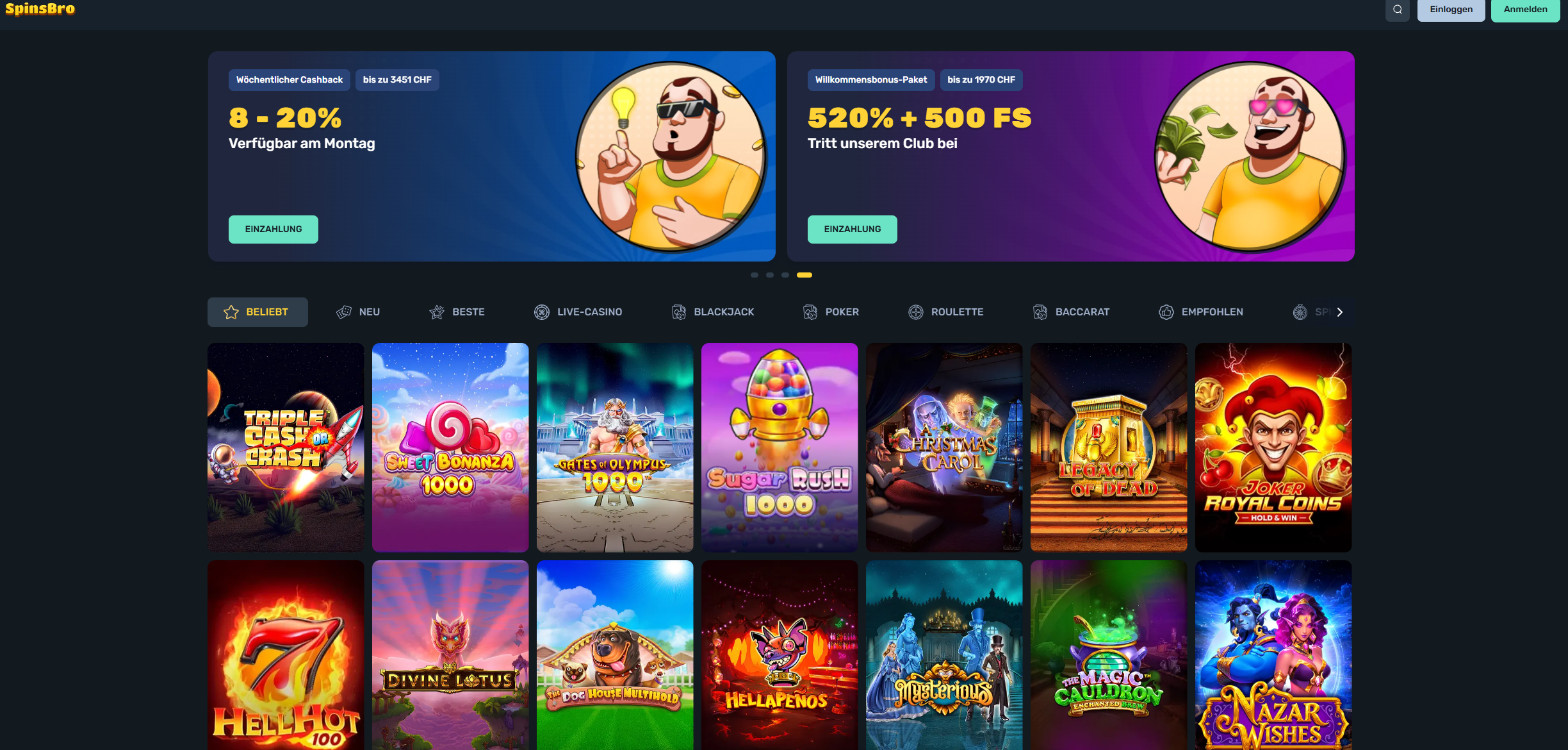 Spinsbro neue Online Casino